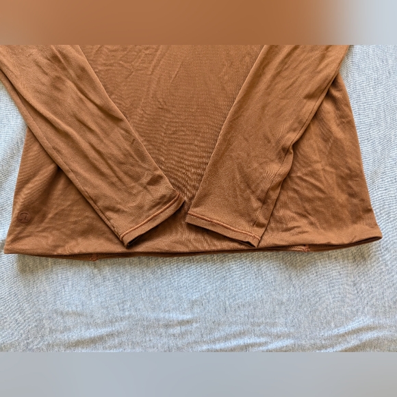 Lululemon Wundermost Ultra-Soft Nulu Crewneck Long-Sleeve Shirt in Sable - Picture 7 of 10